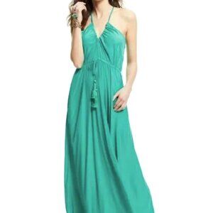 Calypso St Barth, Batinly Maxi‎ Dress ,Turquoise Teal with Tassel